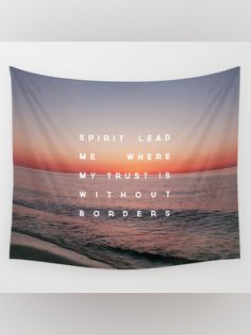 “Oceans” by Hillsong Worship Ombre Sunset Tapestry